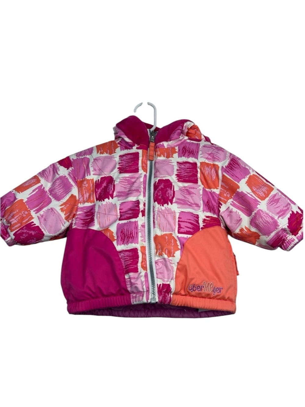 Obermeyer Belle Pink Pattern Full Zip Snow Jacket Kids Size 0M-6Months